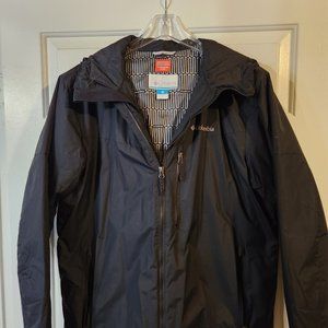 Columbia Extreme Warmth Mid-Length Full-Zip Rainproof Winter Jacket w/ Hood - LG